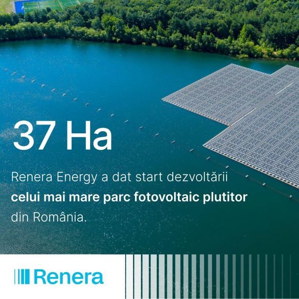 FOTO Grup elvețian a început dezvoltarea celui mai mare parc fotovoltaic plutitor din România
