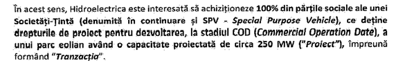 DOCUMENT Tranzacții în pregătire: Hidroelectrica a ″pus ochii″ pe mai multe proiecte regenerabile