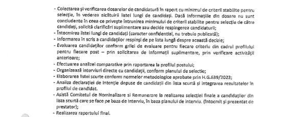 Extras din caietul de sarcini Extras din caietul de sarcini