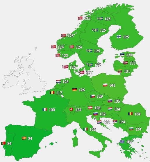 Prețul energiei cu livrare în ziua de joi din întreaga Europă Prețul energiei cu livrare în ziua de joi din întreaga Europă
