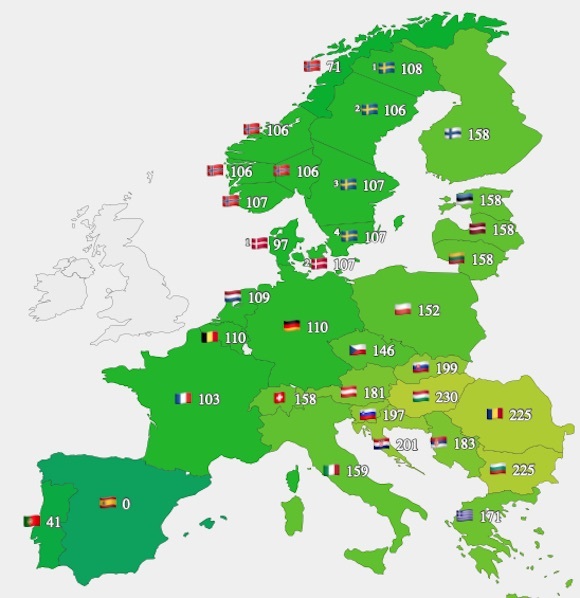 Prețurile energiei de vineri pe piețele spot europene (Sursa: euenergy.life) Prețurile energiei de vineri pe piețele spot europene (Sursa: euenergy.life)
