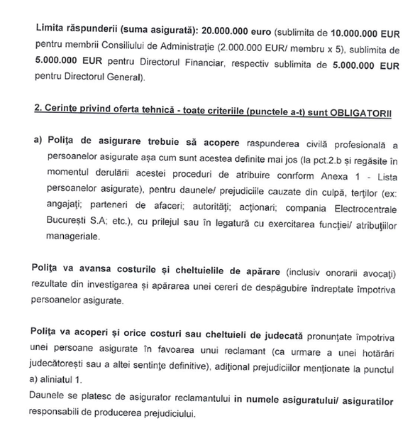 DOCUMENT Electrocentrale își asigură șefii și administratorii la Signal Iduna