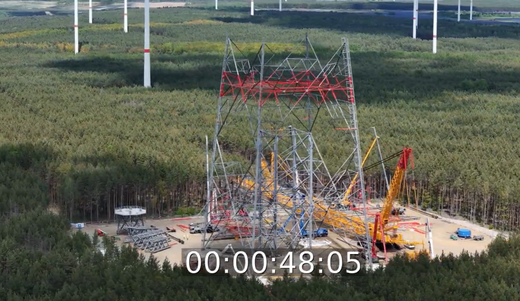 VIDEO Cea mai mare turbină eoliană, mai mare ca Turnul Eiffel, ridicată în Germania pe fondul criticilor