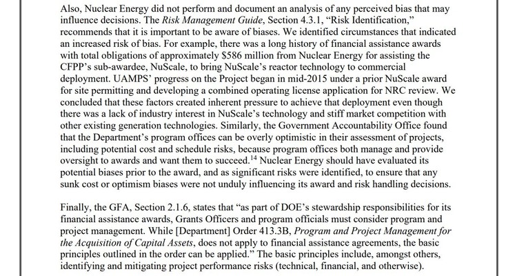 DOCUMENT SMR-uri nucleare SUA la Doicești, proiectul similar eșuat al NuScale din America: Washingtonul constată post-factum că i-a dat ajutor de stat fără să-i pese de costuri, rentabilitate și dacă există destui cumpărători ai energiei