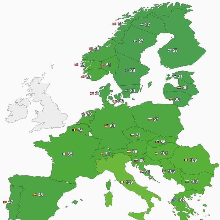 Prețurile medii ale energiei furnizate vineri în UE Prețurile medii ale energiei furnizate vineri în UE