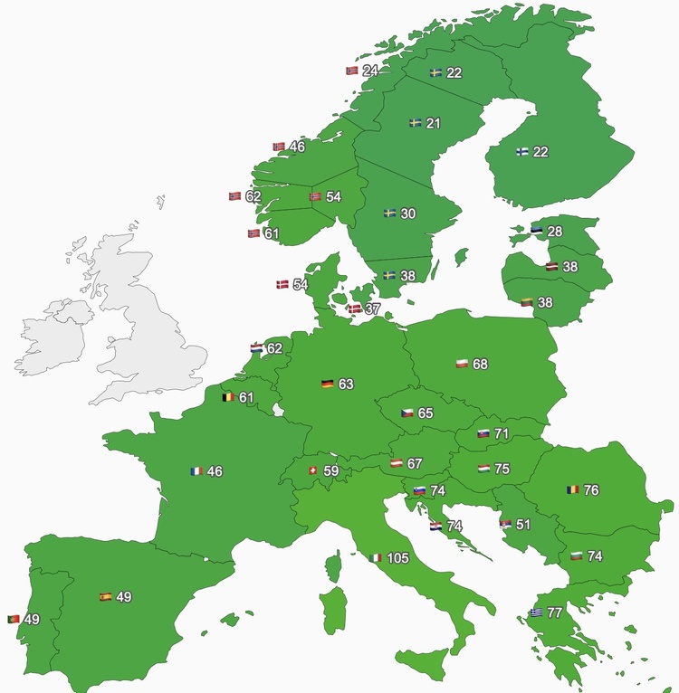 Prețurile medii ale energiei furnizate sâmbătă în UE Prețurile medii ale energiei furnizate sâmbătă în UE