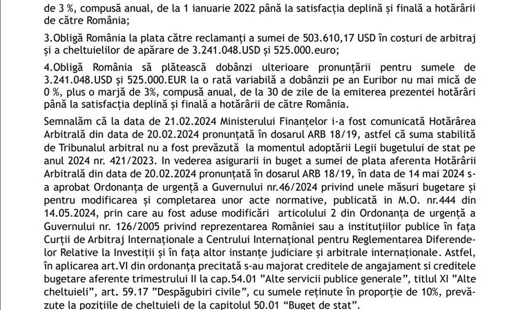 SURPRIZĂ-DOCUMENTE Fotovoltaicii care au bătut România la ICSID în 2024 execută statul în justiția SUA