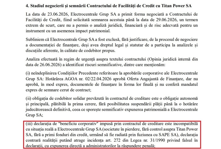 DOCUMENT Blocaj la semnarea finanțării bancare a construirii noului CET în cogenerare din Titan. Fuziunea SAPE-Electrocentrale Grup, printre cauzele invocate