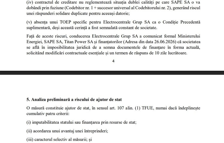 DOCUMENT Blocaj la semnarea finanțării bancare a construirii noului CET în cogenerare din Titan. Fuziunea SAPE-Electrocentrale Grup, printre cauzele invocate