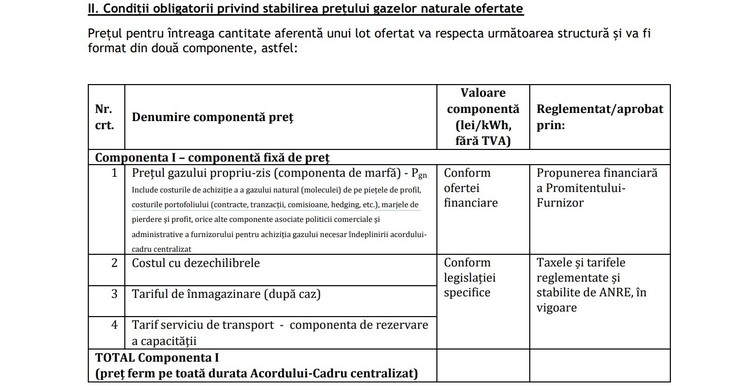 DOCUMENT Statul NU a reușit să cumpere ″la grămadă″ gaze naturale pentru instituțiile publice din România, la preț egal cu fostul plafon. Ce furnizori au ofertat