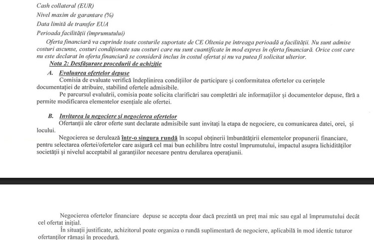 EXCLUSIV DOCUMENT CE Oltenia a primit oferte să împrumute certificate CO2. Vrea pe datorie până la 1,5 milioane de bucăți, de 120 milioane euro - CONFIRMARE