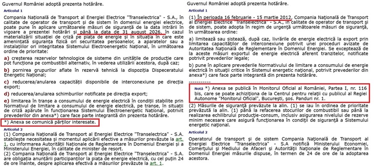 DOCUMENTE Și în 2012 s-a pus problema limitării consumului de energie al marilor uzine. Guvernul de atunci a fost transparent: LISTA celor ce puteau fi supuse măsurii