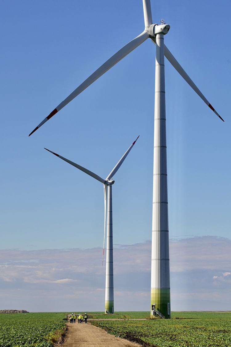 FOTO Premieră în România. Cele mai mari turbine eoliene instalate vreodată