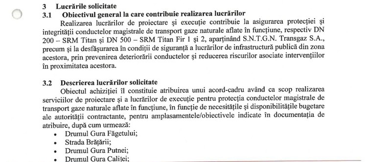 DOCUMENT La 8 luni de la dosarul penal Negoiță și după 3 ani și jumătate de litigiu civil, Primăria Sectorului 3 pregătește lucrări de protecție a unor conducte Transgaz