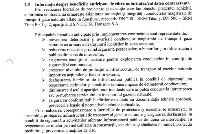 DOCUMENT La 8 luni de la dosarul penal Negoiță și după 3 ani și jumătate de litigiu civil, Primăria Sectorului 3 pregătește lucrări de protecție a unor conducte Transgaz