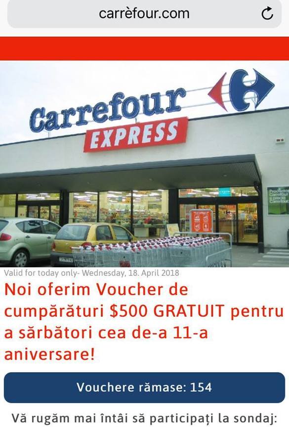 FOTO Înșelătorie pe Whatsapp cu vouchere de cumpărături la magazinele Lidl și Carrefour din România. Cum poate fi evitată