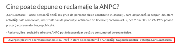 Firmele ar putea reclama la Protecția Consumatorului, asemenea cetățenilor, bunuri și servicii achiziționate. Condițiile propuse 