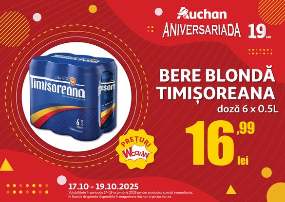 Savurează momentul și bucură-ți simțurile – Aniversariada Auchan continuă cu oferte