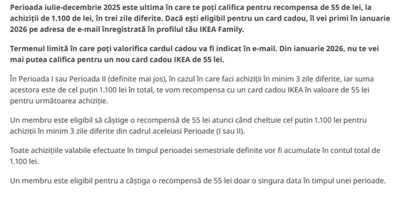 IKEA anunță în România ultima perioadă de calificare pentru o recompensă