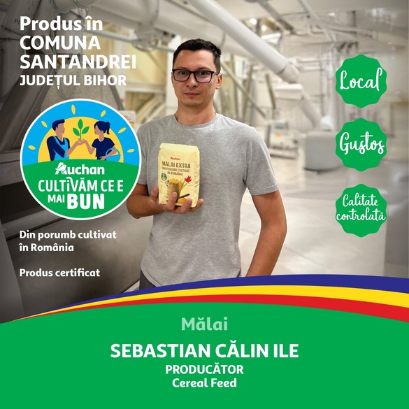 Mălaiul extra și untul bio, din filierele Auchan, au fost premiate pentru calitate, gust și excelență la competiția Gustul Ales 2025