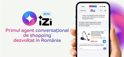 PREMIERĂ la eMAG - lansează iZi, primul agent conversațional de shopping dezvoltat în România