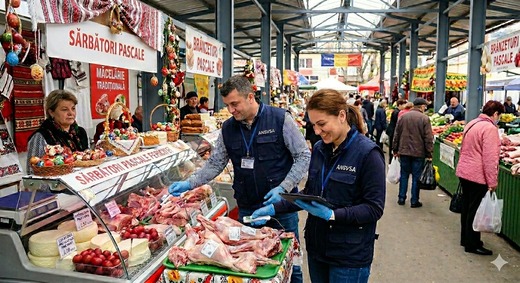 FOTO Controale în 4.200 de unități înaintea Paștelui. Inspectorii ANSVSA au dat amenzi de peste 2,15 milioane de lei și au retras aproape două tone de produse