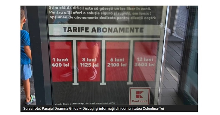 FOTO PREMIERĂ Kaufland lansează în România abonamente de parcare. Și Lidl testează noi reguli de acces în parcările magazinelor, dar în altă țară