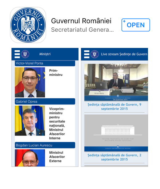 Guvernul și-a lansat o aplicație pentru smartphone, versiune simplificată a site-ului, și așteaptă critici