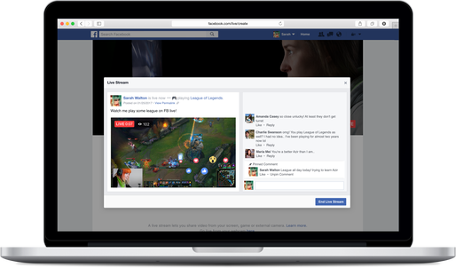 Transmisiunile video live pe Facebook pot fi realizate și de pe PC