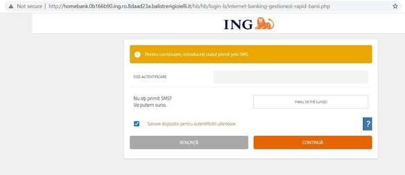 FOTO Clienții ING Bank - vizați de o campanie de phishing
