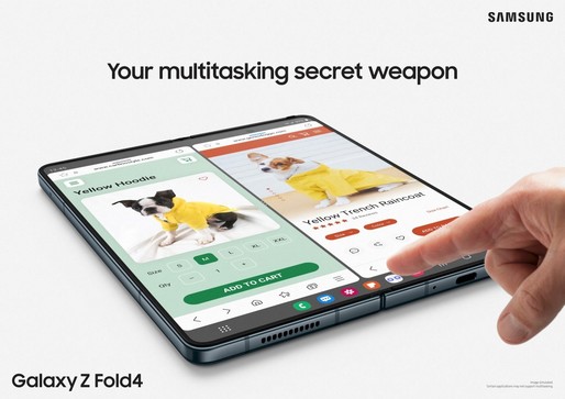 VIDEO&FOTO Samsung a prezentat smartphone-ul pliabil Galaxy Z Fold 4