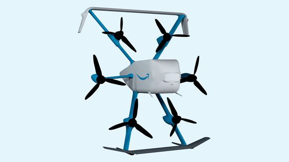 FOTO Amazon a prezentat o dronă care face livrări pe ploaie