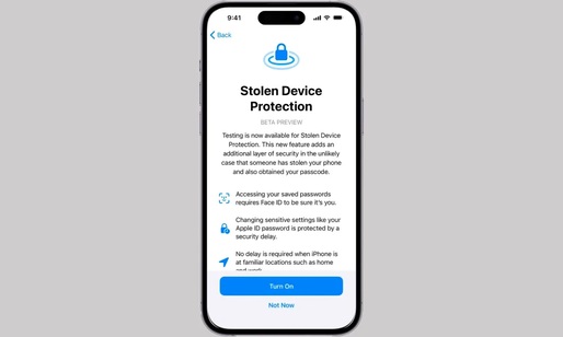 Apple lansează o funcție de protecție pentru iPhone-urile furate