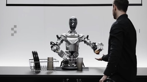 VIDEO Un startup american de tehnologie a dezvăluit un robot umanoid operat de OpenAI care face conversație, oferă un măr și curăță gunoiul