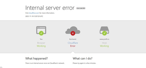 Site-uri căzute la nivel global, inclusiv în România - Problemele cu serviciile Cloudflare continuă
