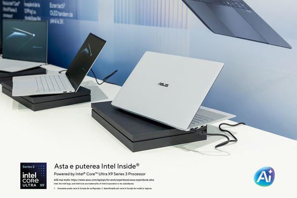 Precomandă ASUS ExpertBook Ultra dotat cu procesor Intel® Core™ Ultra X7 Series 3 pentru a beneficia de garanția extinsă la 5 ani