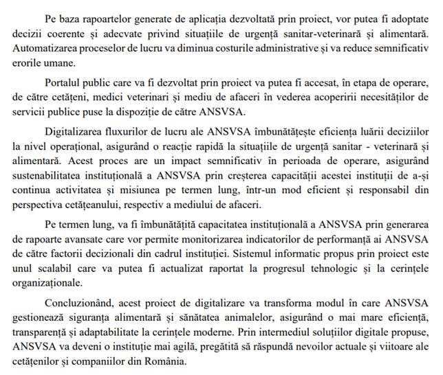 DOCUMENT ANSVSA alocă peste 85 milioane lei pentru digitalizare. Trei oferte
