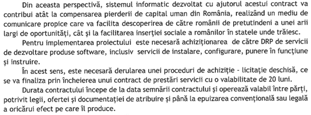 DOCUMENT Opt oferte pentru digitalizarea Departamentului pentru Românii de Pretutindeni
