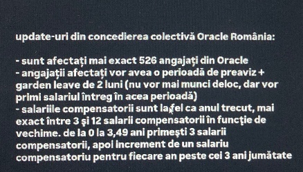 Nou val de concedieri pregătit. Reducerile pot atinge procente de două cifre în cazul unor echipe Oracle. În România au fost deja declanșate tăieri de personal prin metoda Garden Leave