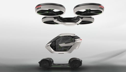 FOTO Airbus a prezentat Pop.Up, un hibrid între un automobil și o dronă