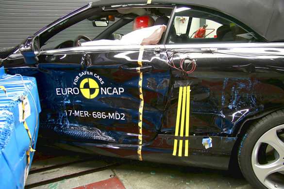 VIDEO&FOTO Teste EuroNCAP: Jepp Compass, Mercedes C Class Cabrio și Kia Picanto, protecție scăzută la impact lateral