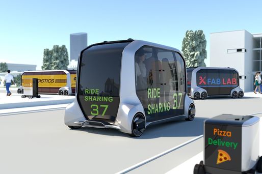 Toyota vrea să combine vehiculele autonome cu retailul, prezentând e-Palette, un concept de magazin mobil
