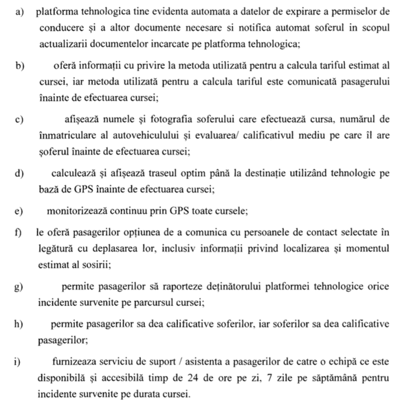 Reguli pregătite pentru serviciile de ridesharing: Platforme ca Uber vor fi autorizate de primării, în schimbul unei taxe anuale de 50.000 lei. Lipsa autorizării va fi amendată cu 5% din cifra de afaceri 