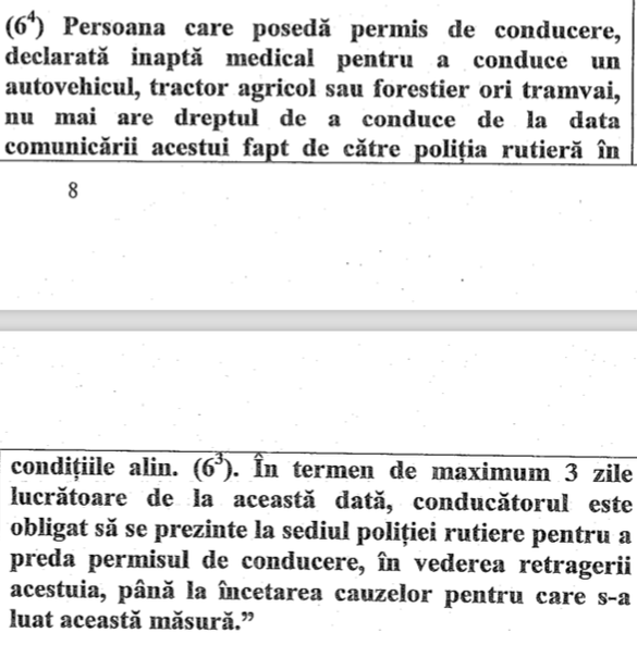 Noi condiții privind examinarea medicală a șoferilor, cu consecințe privind retragerea permisului de conducere