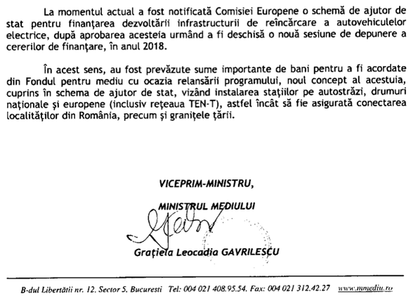 DOCUMENT Autoritățile așteaptă aprobarea Comisiei Europene pentru a relua, după doi ani de pauză, subvenționarea stațiilor de încărcare pentru automobile electrice