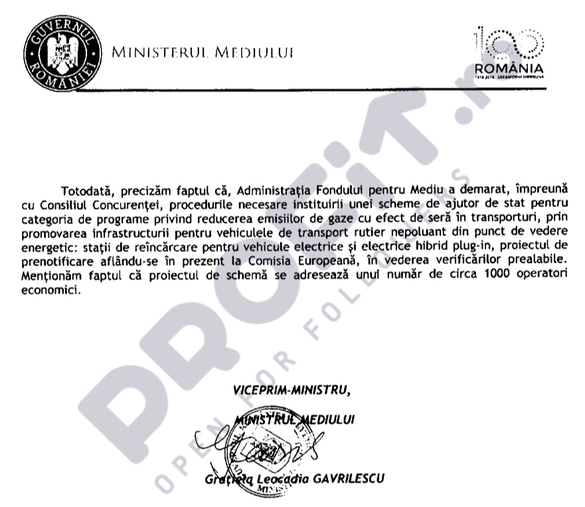 DOCUMENT Noua schemă de ajutor de stat: Vor primi subvenție firmele care investesc o sumă minimă în stații de încărcare electrice. Autoritățile promit ajutor pentru 1.000 de firme