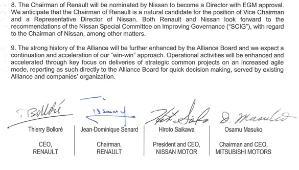 DOCUMENT Alianța Renault Nissan Mitsubishi își instalează un nou „Consiliu Operațional”, dar va folosi vechiul RNBV construit de Ghosn, „ca back-up”