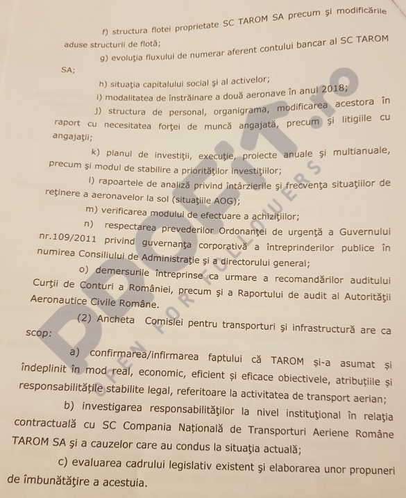 Deputații vor ancheta și ei Tarom, după ce Dăncilă a trimis Corpul de control. Deputat: Tarom poate rămâne cu avioanele la sol. Încetează de drept mandatul directorului general, un interimar nu poate fi numit 