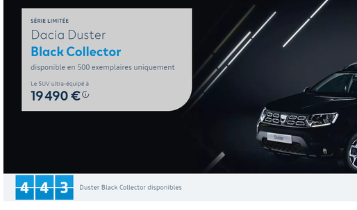 GALERIE FOTO Dacia testează vânzările online cu o ediție ultra-limitată a lui Duster, numită Black Collector