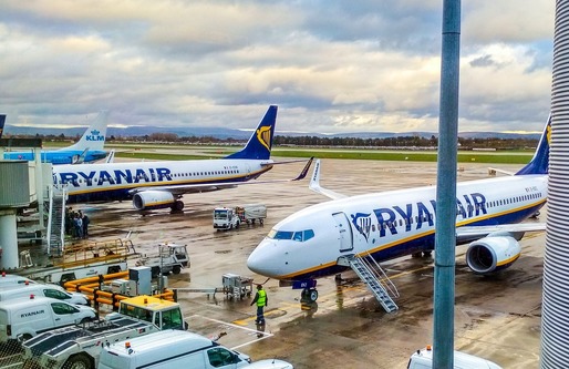 Ryanair - prăbușire a numărului pasagerilor în trimestrul doi, cel mai dificil din istoria de 35 de ani a companiei